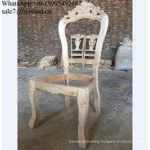 furniture frame carving wood Chair Frame unfinished wood chair frames wooden dining chair with the french style